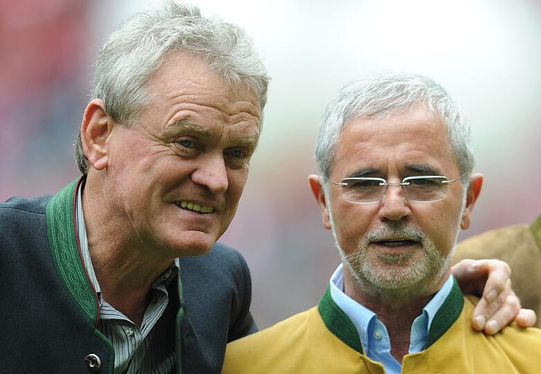 Alte Weggefährten: Gerd Müller und Sepp Maier.