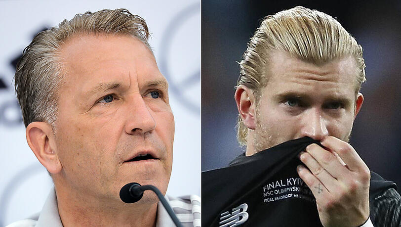 Andreas Köpke (links) steht Loris Karius zur Seite. Andreas Köpke (links) steht Loris Karius zur Seite.