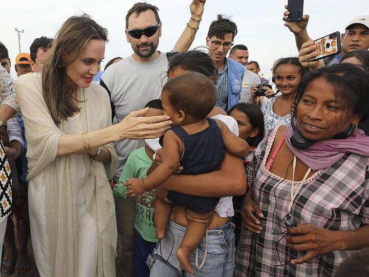 Angelina Jolie besucht ein Lager der Vereinten Nationen (UN) für venezolanische Migranten und Flüchtling.