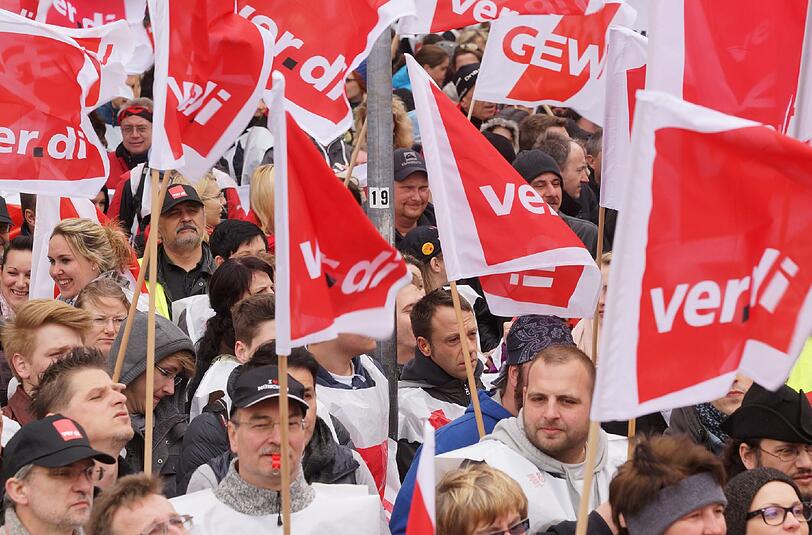 Überall in Bayern streikten am Mittwoch Beschäftigte des öffentlichen Dienstes.