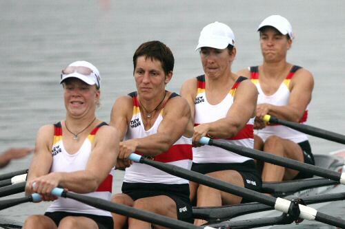 Der deutsche Doppelvierer der Frauen hat am ersten Tag der olympischen Ruder-Entscheidungen auf dem Dorney Lake die Silbermedaille gewonnen. (SYMBOLBILD)