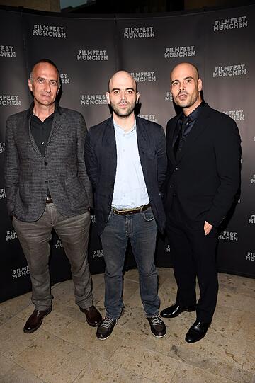 Stefano Sollima, Regisseur, Roberto Saviano, Autor des Buches GOMORRAH und Hauptdarsteller Marco D`Amore