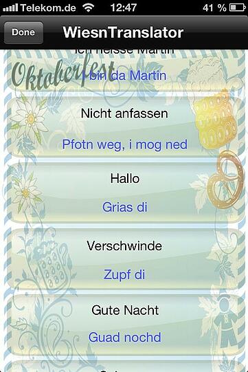 &bdquo;Ein Glas Wasser wäre jetzt cool&ldquo;: Die App der Aktion &bdquo;Sichere Wiesn für Mädchen und Frauen&ldquo; bietet neben der Navigation zum Security-Point und Notrufnummern auch nette Spielereien.