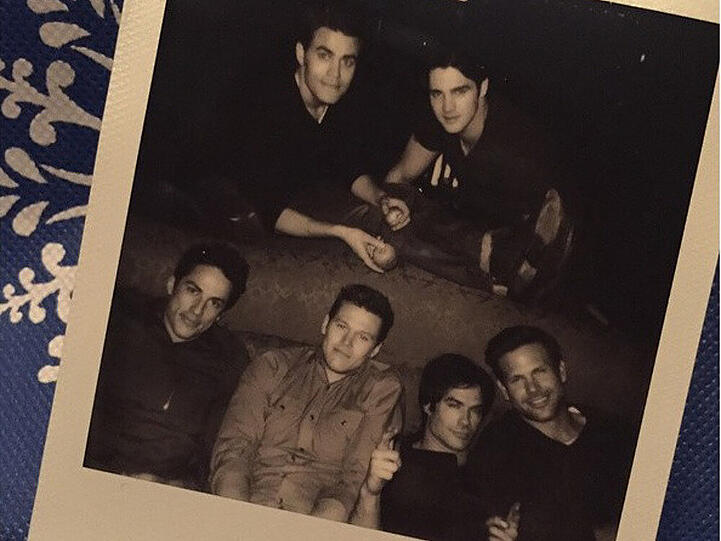 Die "TVD"-Männer: Paul Weseley (oben links) und Steven R. McQueen. Unten: Michael Trevino (li.), Zach Roerig, Ian Somerhalder und Matthew Davis