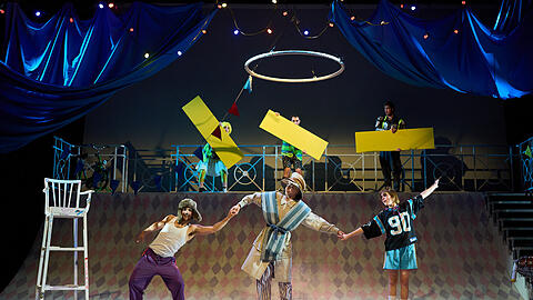 v.l.n.r. Janosch Fries, Lola Giwerzew, Finn Cosmo Faust, Michael Schr&ouml;der, Annelie Straub, Tom Gerhartz.