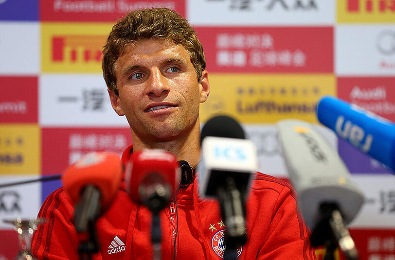 Verbreitete gute Laune: Bayern-Profi Thomas Müller.