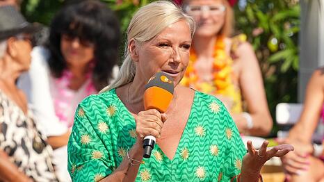 Andrea Kiewel bei einem Auftritt im "ZDF-Fernsehgarten".