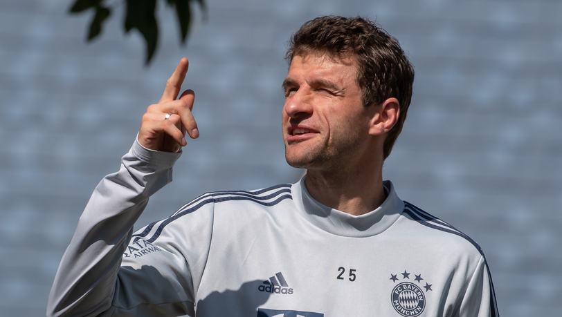 Thomas Müller beim Trainingslager des FC Bayern in Doha Thomas Müller beim Trainingslager des FC Bayern in Doha
