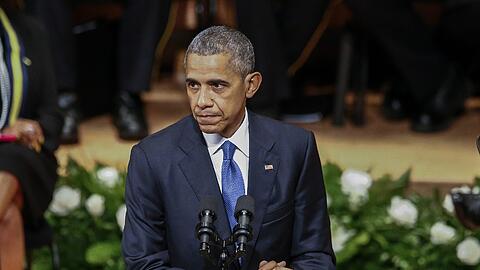 Barack Obama auf der Gedenkfeier für die ermordeten Polizisten von Dallas.