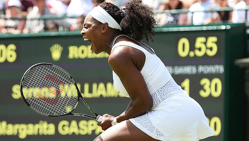 Serena Williams gewann ihr Erstrunden-Match gegen die Russin Margarita Gasparjan mit 6:4, 6:1. Serena Williams gewann ihr Erstrunden-Match gegen die Russin Margarita Gasparjan mit 6:4, 6:1.