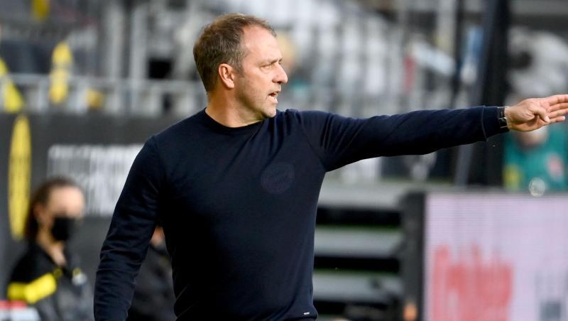 Münchens Trainer Hansi Flick gestikuliert am Spielfeldrand. Foto: Federico Gambarini/dpa-Pool/dpa/Archivbild Münchens Trainer Hansi Flick gestikuliert am Spielfeldrand. Foto: Federico Gambarini/dpa-Pool/dpa/Archivbild