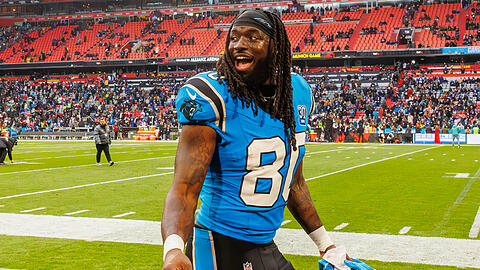 Ian Thomas von den Carolina Panthers, beim Munich Game der NFL.