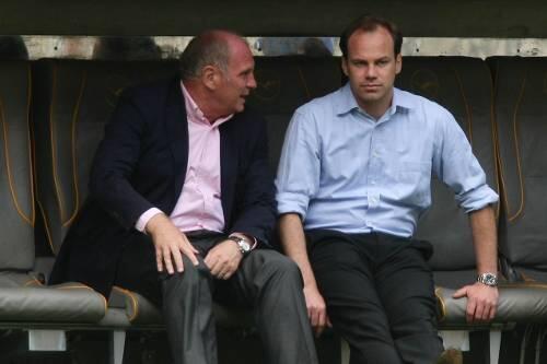 Der Manager und sein Nachfolger? Uli Hoeneß mit Christian Nerlinger.