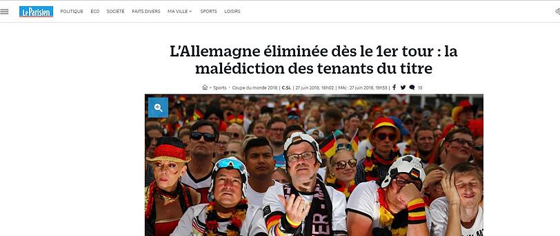 "Fluch der Titelverteidiger", titelt die französische "Parisien"