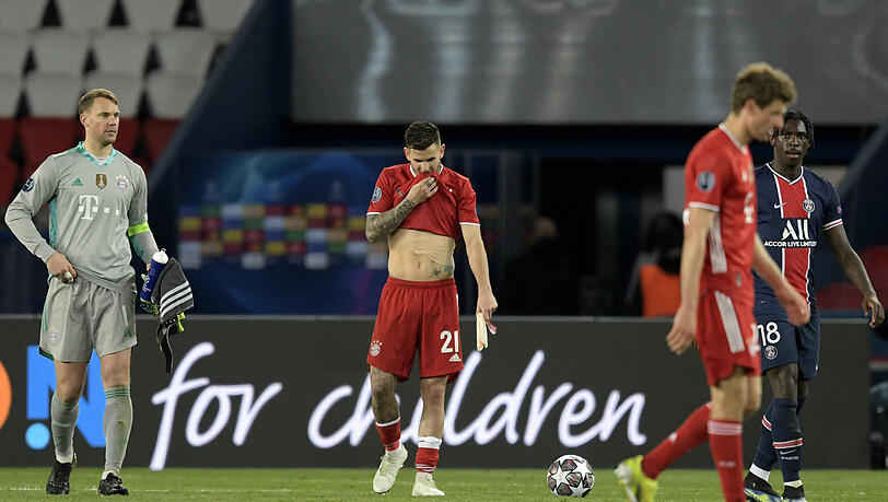Schmerzhafte Angelegenheit: Aufgrund einer Prellung lief Lucas Hernández in Paris mit bandagierten Rippen auf.