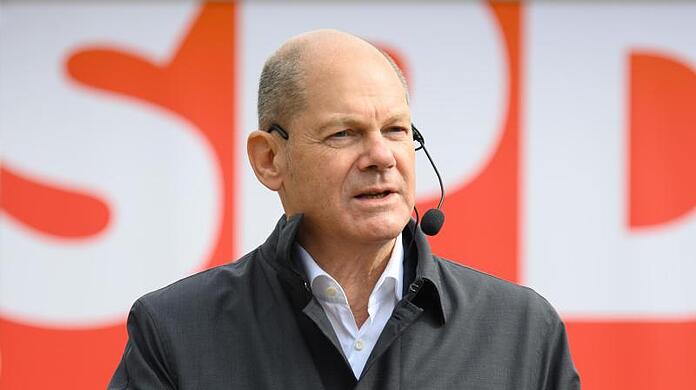 SPD-Kanzlerkandidat Olaf Scholz präferiert eine Koalition mit den Grünen.