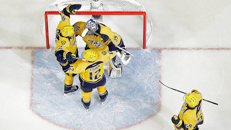 Die Nashville Predators feiern ihr "Minibreak" in den Playoffs.