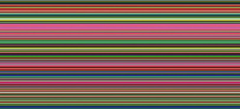 Klassisches Streifenbild: Gerhard Richters &bdquo;Strip&ldquo; von 2011. Im M&uuml;nchner Lenbachhaus gibt es eine vergleichbare Arbeit.