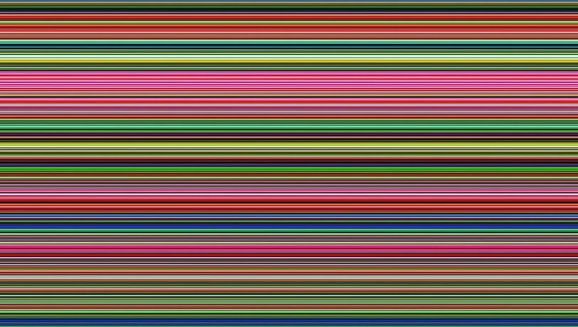 Klassisches Streifenbild: Gerhard Richters &bdquo;Strip&ldquo; von 2011. Im M&uuml;nchner Lenbachhaus gibt es eine vergleichbare Arbeit.