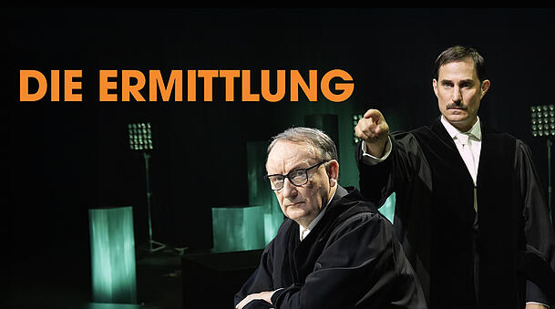 Rainer Bock als Richter und Clemens Schick als Ankläger. Rainer Bock als Richter und Clemens Schick als Ankläger.