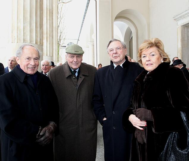 Enge Freunde der Familie (v. l.): Franz Haushofer, Peter Feldmeier, Karl Dersch und Traudl Kustermann.