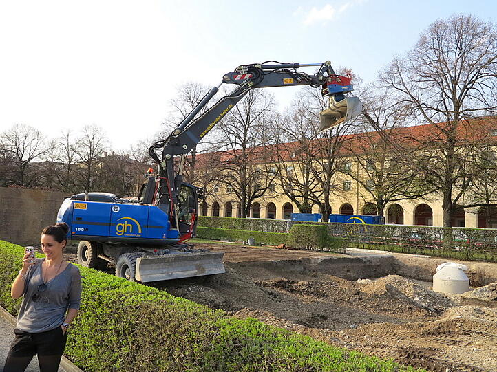 Baustelle im Hofgarten. Die Bilder.