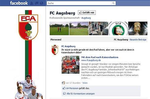Platz 18 mit 24.305 Facebook-Fans: Der FC Augsburg.