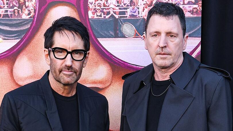 Trent Reznor (l.) und Atticus Ross von der Rockband Nine Inch Nails bei der Los-Angeles-Premiere von Amazon MGM Studios' "Challengers" im April 2024 im Westwood Village Theater.