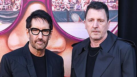Trent Reznor (l.) und Atticus Ross von der Rockband Nine Inch Nails bei der Los-Angeles-Premiere von Amazon MGM Studios' "Challengers" im April 2024 im Westwood Village Theater.