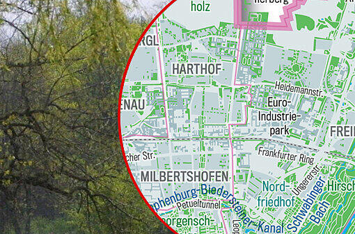 Viel Grün zwischen Grau: Die Bilderstrecke zeigt, wo es in München Parks, Grün- und Erholungsflächen gibt &ndash; und wo Wasser.