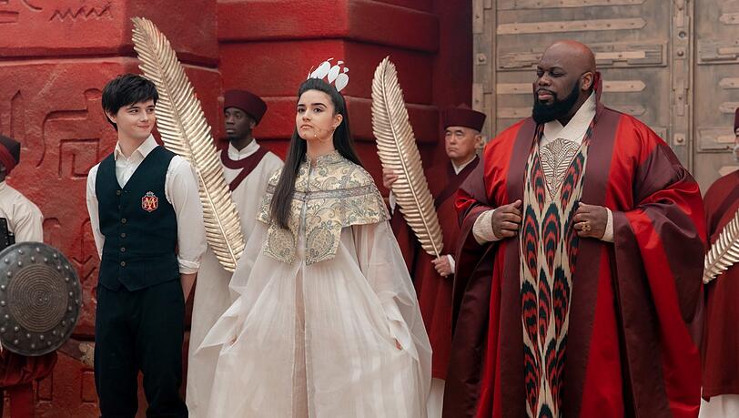 Jack Wolfe als Prinz, Asha Banks als Pamina und Morris Robinson als Sarastro im Finale von Florian Sigls Mozart-Film.