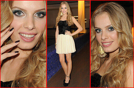 Sie glänzte auf der Kosmetik-Party im Bayerischen Hof: Topmodel Jana Beller.
