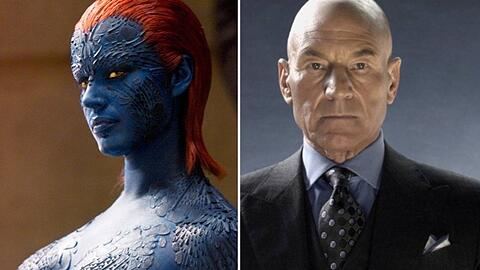 Patrick Stewart und Rebecca Romijn zu Zeiten von "X-Men: Der letzte Widerstand".