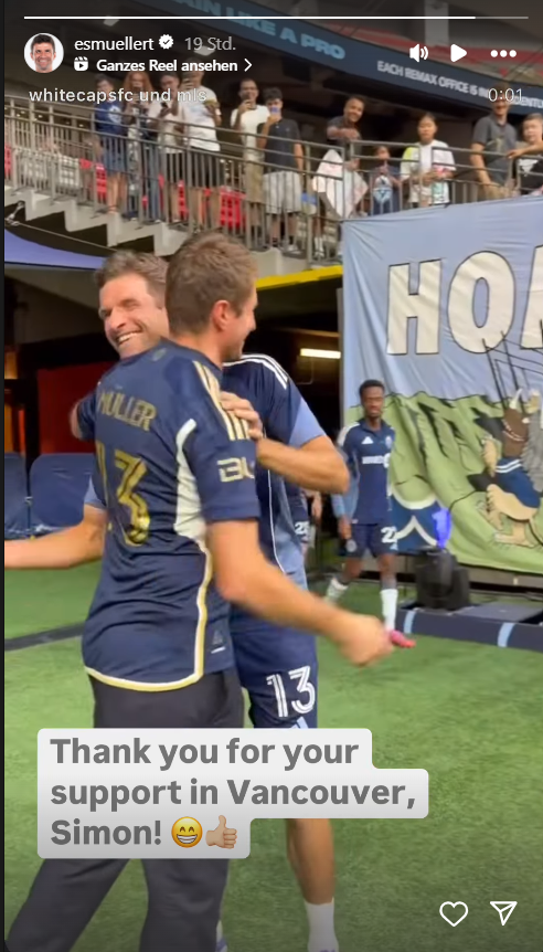 Thomas Müller freut sich über den Besuch seines Bruders Simon in Vancouver. Thomas Müller freut sich über den Besuch seines Bruders Simon in Vancouver.