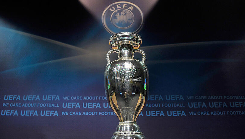 Um diesen Pokal geht's bei der EURO 2024. Um diesen Pokal geht's bei der EURO 2024.