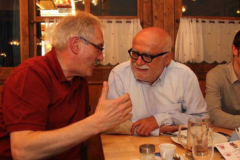 Fachsimpelten über Kunst und Architektur: SPD-MdB Günter Gloser (l.) und Immobilien-Unternehmer Gerd Schmelzer.