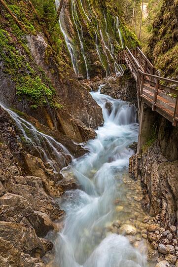 Die Wimbachklamm im Berchtesgadener Land.