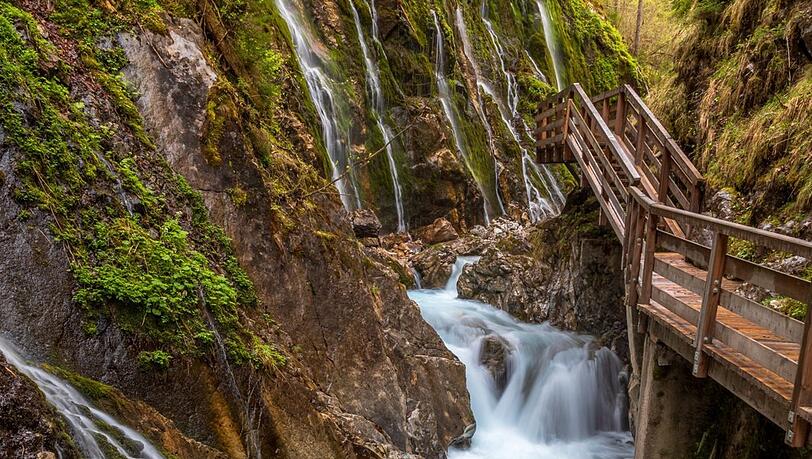 Die Wimbachklamm im Berchtesgadener Land. Die Wimbachklamm im Berchtesgadener Land.
