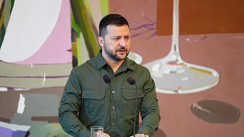 Er dankt den Dänen für ihre Unterstützung: der ukrainische Präsident Wolodymyr Selenskyj in Kopenhagen.