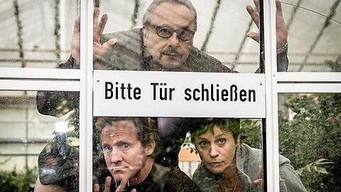 "Die Insassen": Löhring (Wolfgang Stumph, o.), Winter (Maximilian Brückner) und Karin Schlick (Jule Ronstedt) kämpfen mit ihren eigenen Mitteln gegen ihre Erkrankungen