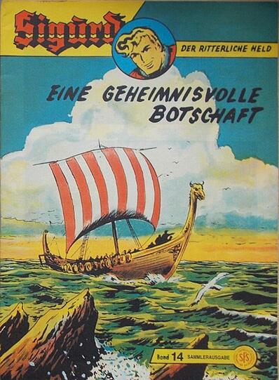 Titelblatt eines Großbandes der von Hansrudi Wäscher gezeichneten Sigurd-Comic-Reihe. 1958