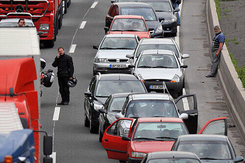 Stau auf der Autobahn