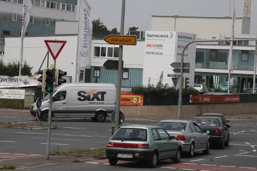 Eine der "Unfallhäufungsstellen": Die Kreuzung Rothenburger Straße/Gebersdorfer Straße