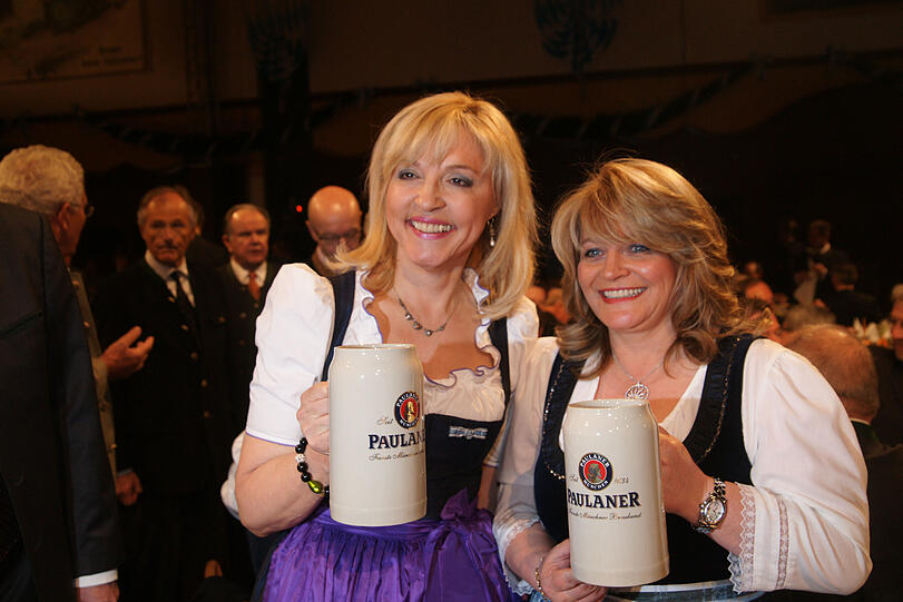 Justizministerin Beate Merk und Paulaner-Chefin Alexandra Schörghuber.
