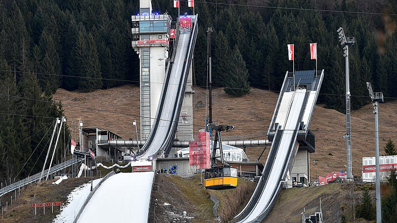 Der Start der Vierschanzentournee: Die Schattenbergschanze in Oberstdorf.