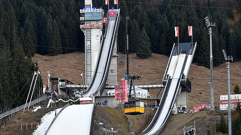 Der Start der Vierschanzentournee: Die Schattenbergschanze in Oberstdorf.