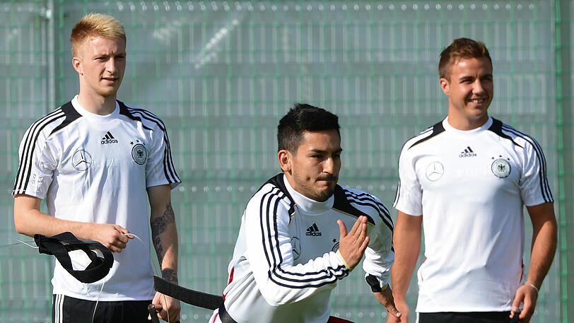 Die drei derzeitigen Sorgenkinder von Joachim Löw: Ilkay Gündogan, Marco Reus und Mario Götze.