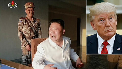 Immer für einen Lacher zu haben: Nordkoreas Diktator Kim Jong Un (links im Bild)