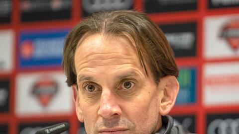 Rüdiger Rehm wird auf einer Pressekonferenz als neuer Trainer des FC Ingolstadt vorgestellt.