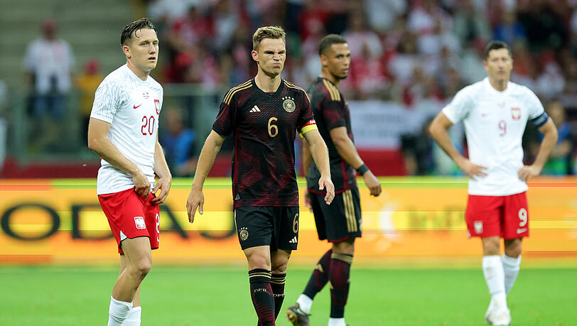 Bemüht, aber glücklich: FC-Bayern-Star Joshua Kimmich konnte die Niederlage des DFB-Teams gegen Polen nicht verhindern.